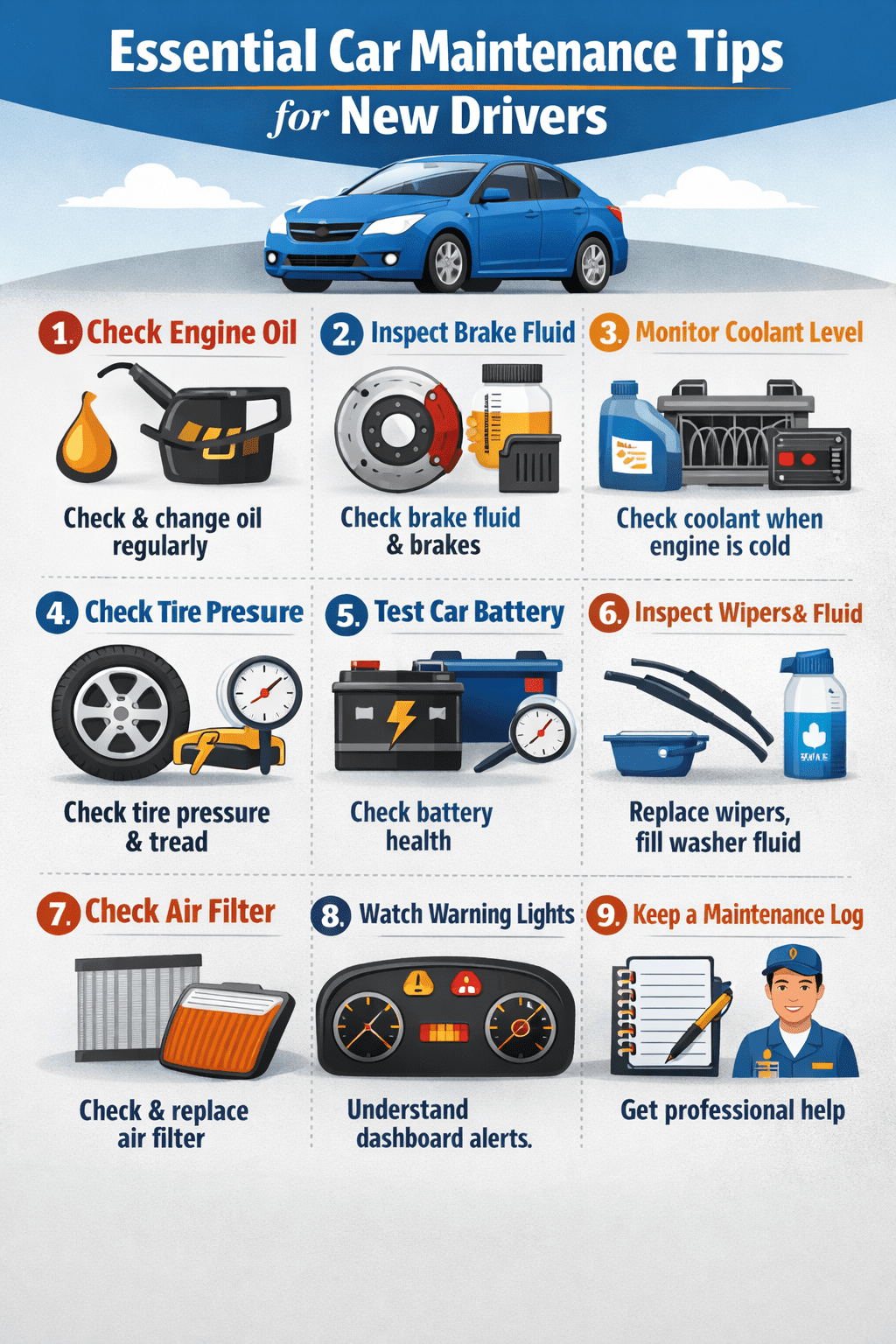 Essential Car Maintenance Tips for New Drivers | Mistri Motor