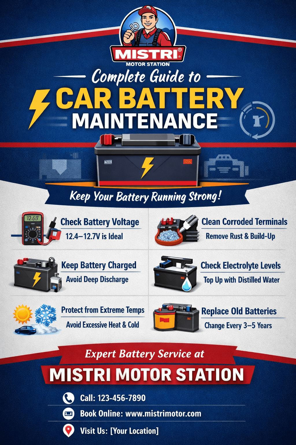 Car Battery Maintenance Tips Every Driver Should Know | Mistri Motor ...