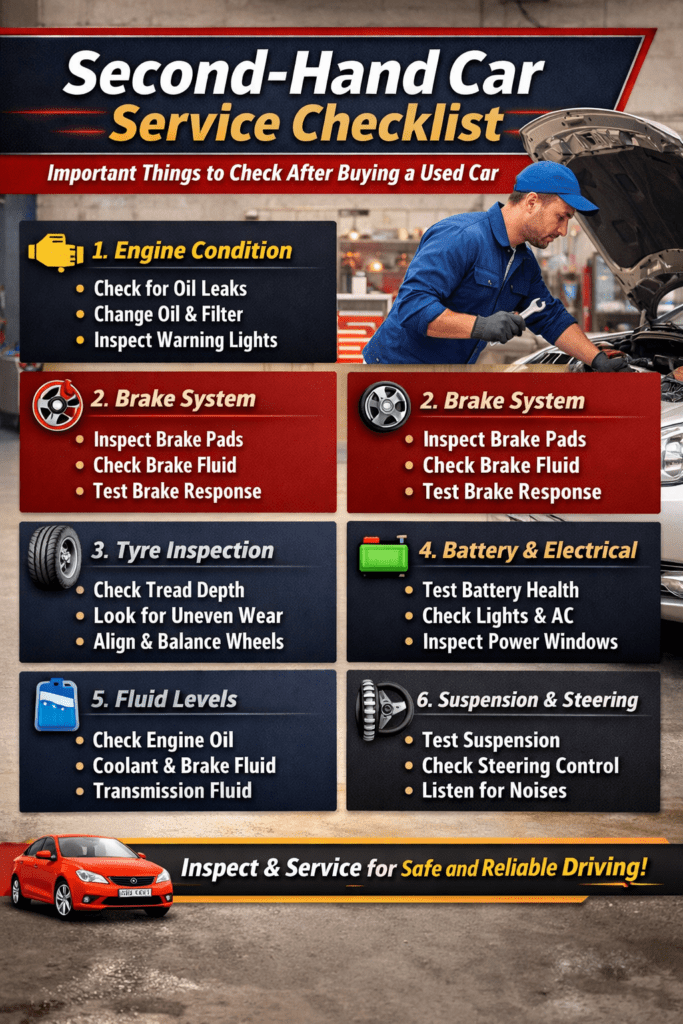 Second-hand car service checklist