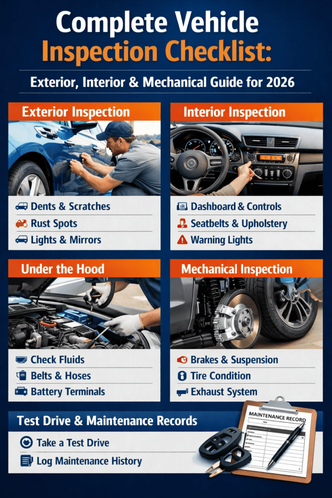 Vehicle inspection checklist