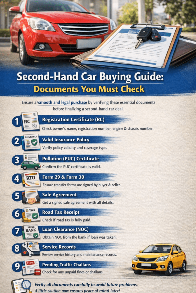 Second-hand car documents