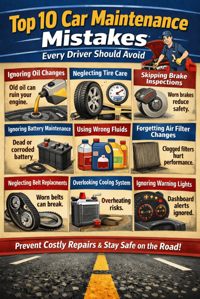 Car maintenance mistakes